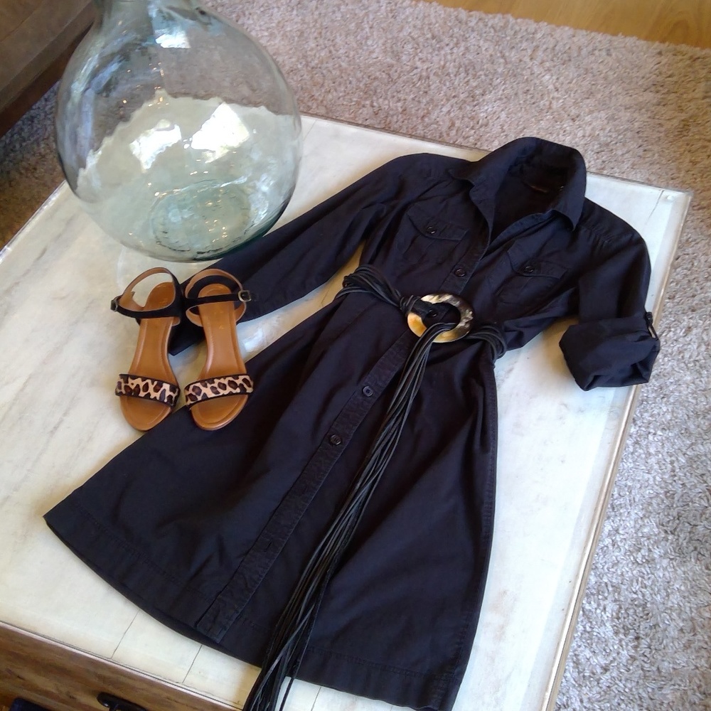New York & Company Button Down Shirt Dress